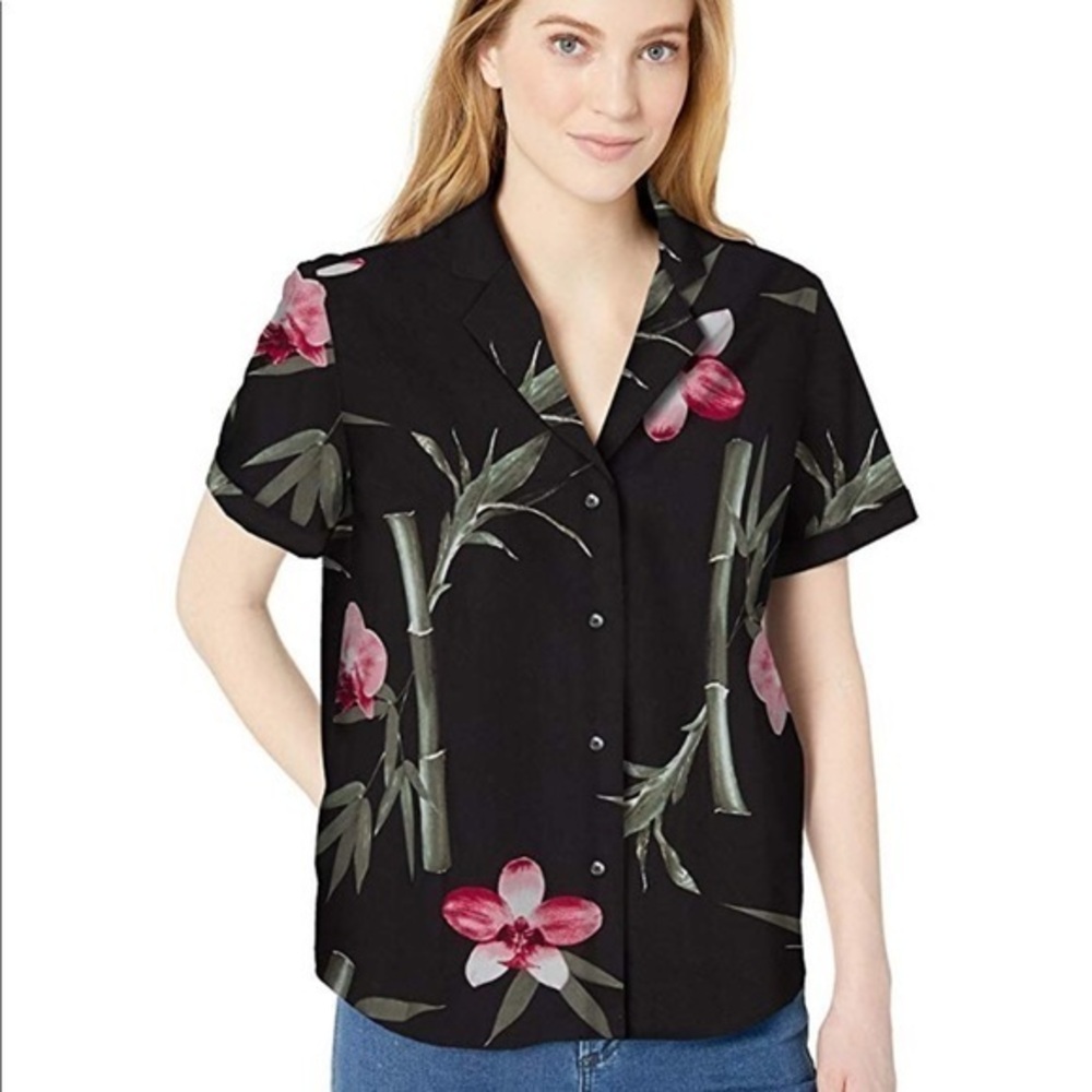 28 Palms Women's Loose-Fit Hawaiian Shirt